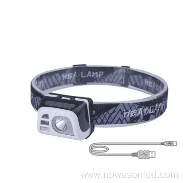 Gesture Sensing Red Safety Warning Headlamp Adjustable Angle